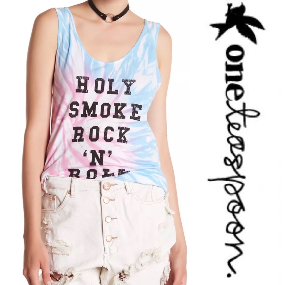 ONE TEASPOON HOLY SMOKE TIE DYE TANK IN MANIC